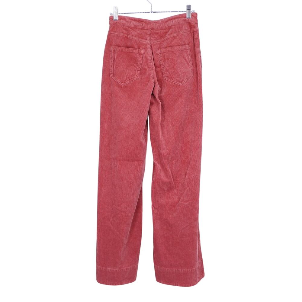 Pilcro Corduroy Wide Leg Jeans Brick Red High Rise Button Fly Women's 26 - Picture 5 of 12